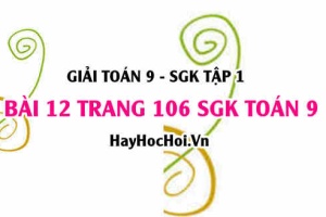 Giải bài 12 trang 106 SGK Toán 9 tập 1: Đường tròn
